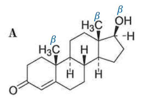 ステロイドの置換基の立体,α・β配置とは 93回薬剤師国家試験問15a